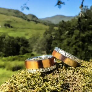 Handcrafted Highland Cow Horn & Sterling Silver Rings
