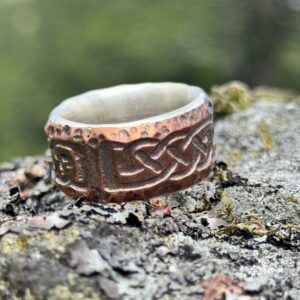 Silver & Copper Rustic Celtic Ring