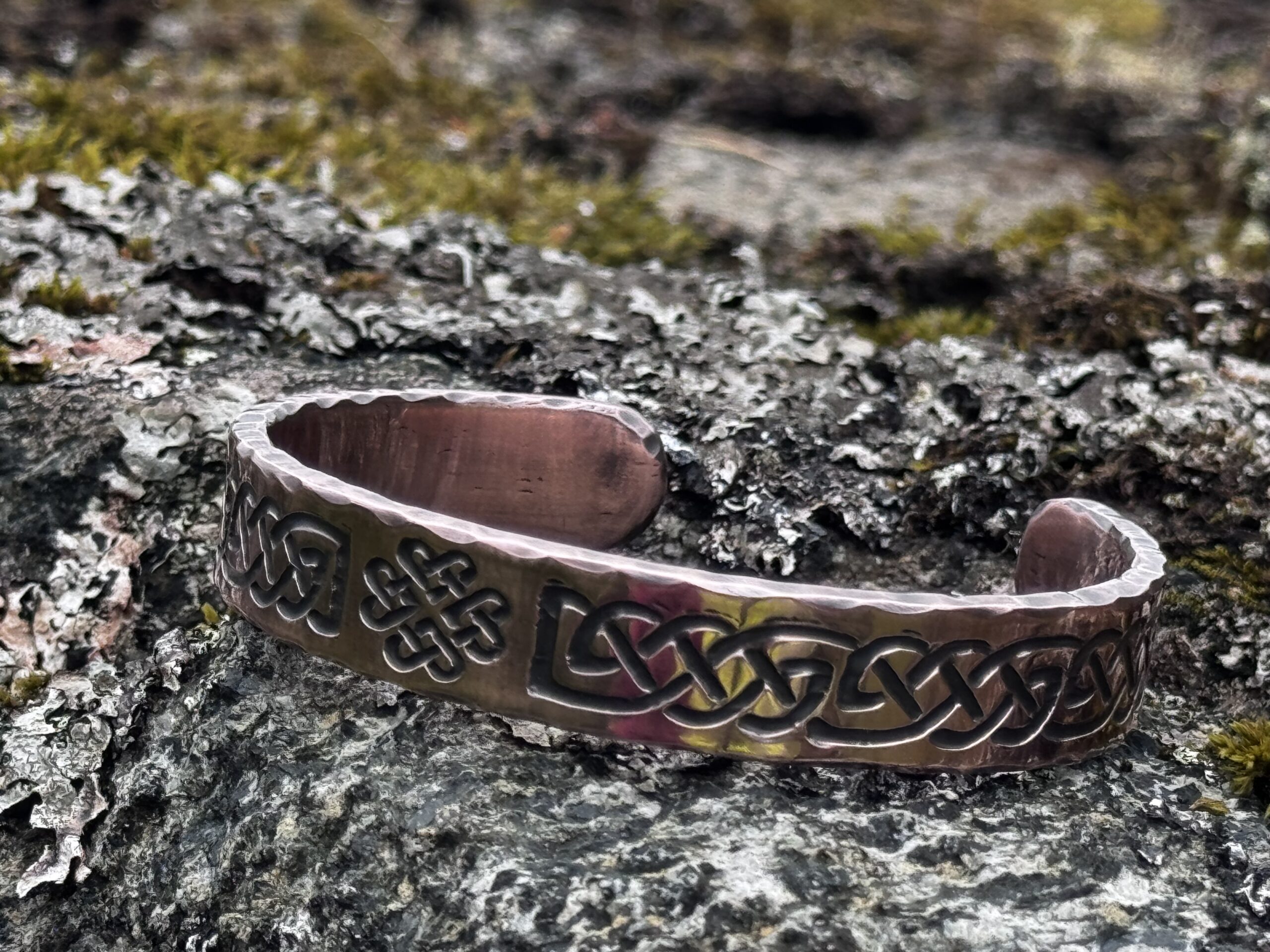 Celtic Copper Cuff Bangle - Image 3