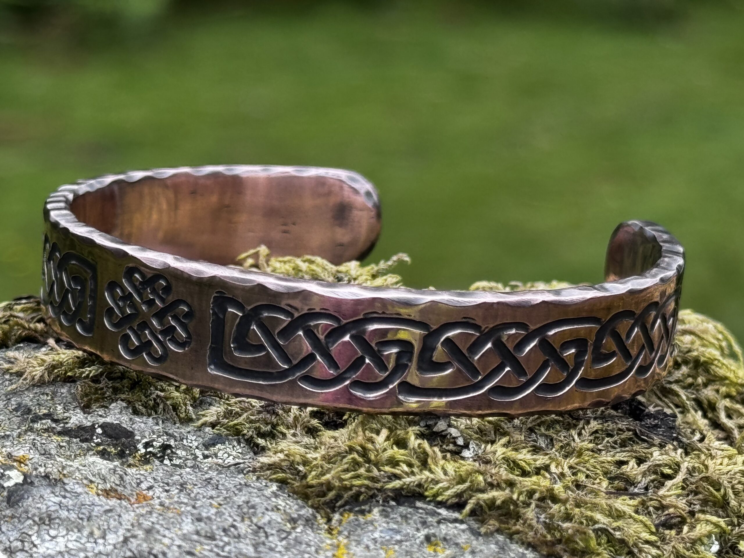Celtic Copper Cuff Bangle - Image 4