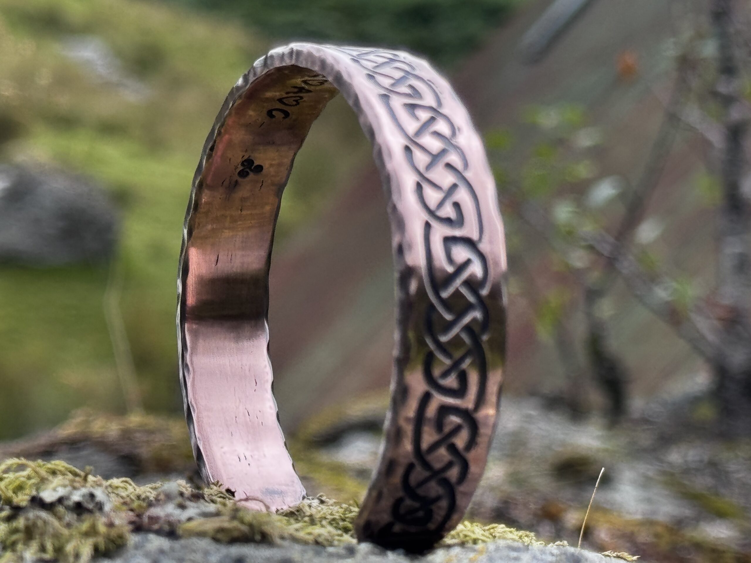 Celtic Copper Cuff Bangle - Image 2