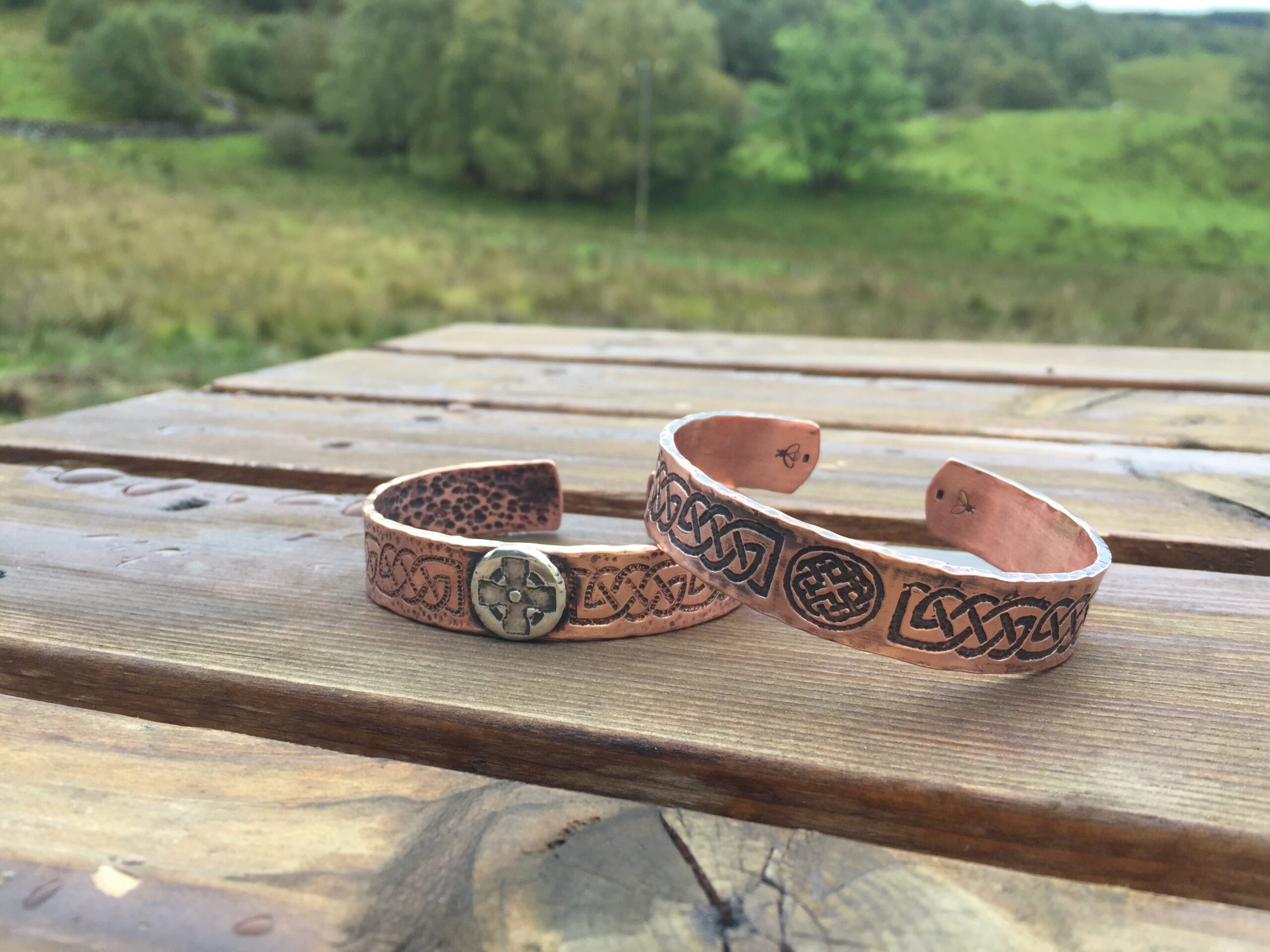 Celtic Copper Cuff Bangle - Image 2