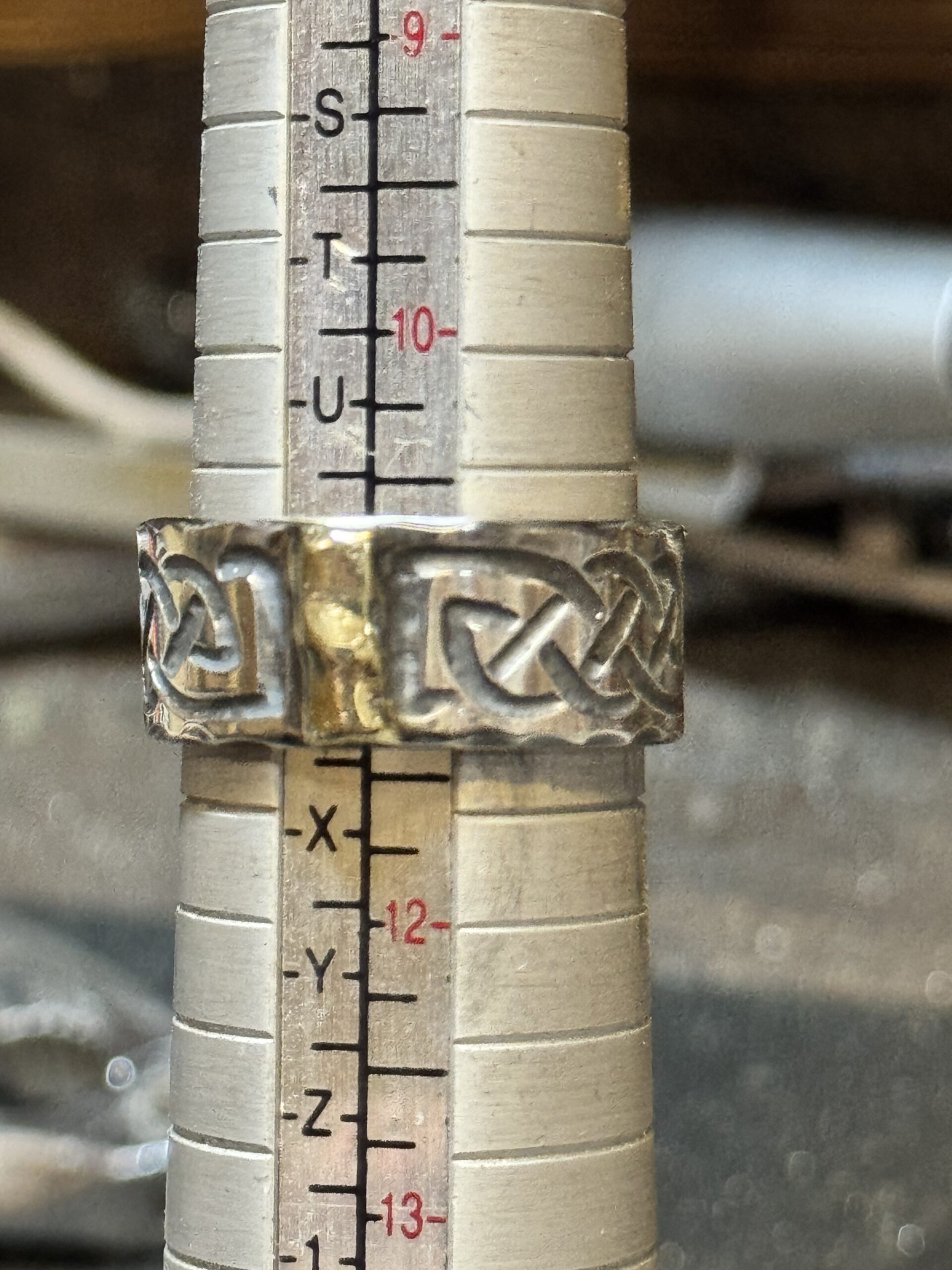 Rustic Celtic Silver Ring - Image 2