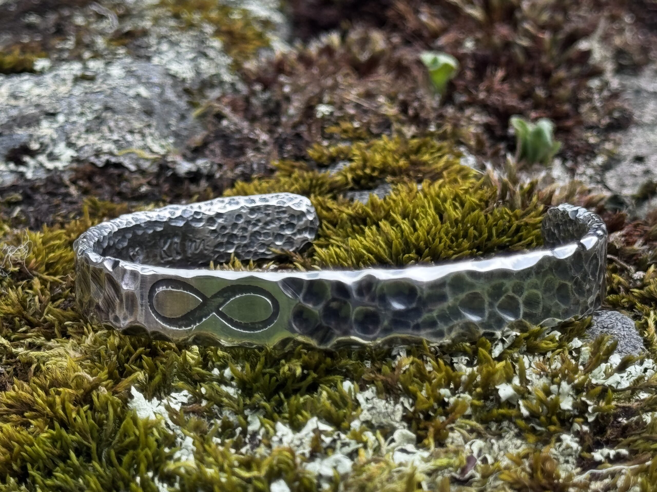 Silver Infinity Cuff Bangle - Image 4